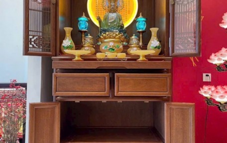 Bàn thờ Phật hiện đại kết hợp tủ thờ: Cách chọn mẫu đẹp